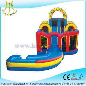 China Hansel 2017 hot selling commercial PVC outdoor inflatable water slides for rent slide supplier