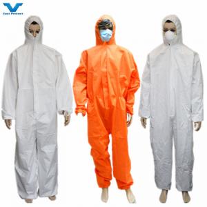 Cat 3 Type 5 6 Protective Disposable Coveralls for Asbestos Removal Semi Closed Design
