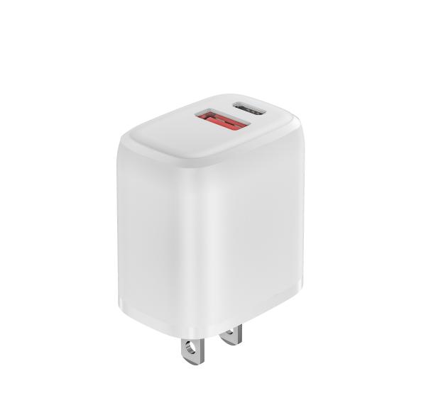 25W Type A+C PD Fast Charger Foldable Plug Wall Charger 3.0/ PPS Protocol