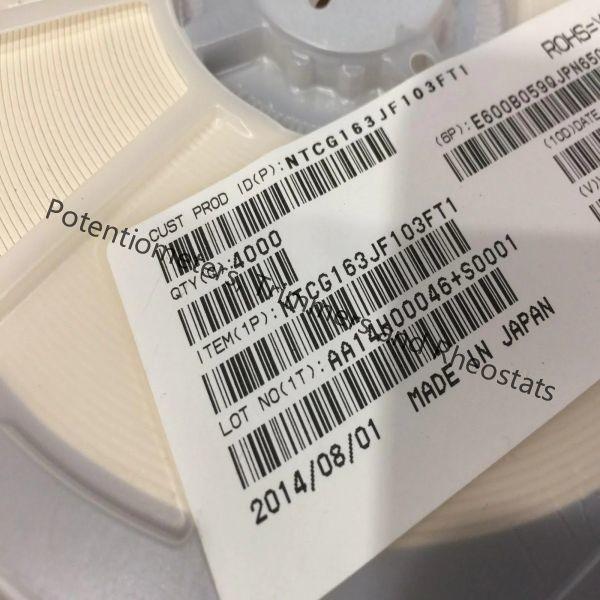 NTCG163JF103FT1 NTC Thermistors THERMISTOR, NTC 10K OHM, 1%, 0603
