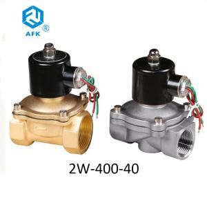 2W-400-40 Water Solenoid Valve DN40 Brass 1.5 Inch 110 220 Volt Direct Acting