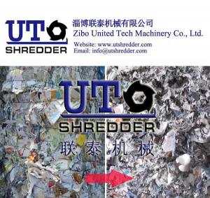 China single shaft shredder in coated paper, ads paper, art paper shredding / paper shredder/ paper crusher / waste paper on sale 