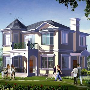 2 Storey Prefab Homes Plans Villa Light Steel Frame Sandwich Panel