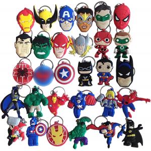 Cartoon Keychains Key Goodie Bag Stuffer Christmas Gift Holiday Charms Kids Birthday Party Favors School Carnival