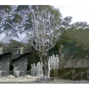 Mirror Polished Garden Ornaments Sculptures , Metal Yard Sculptures Stainless Steel