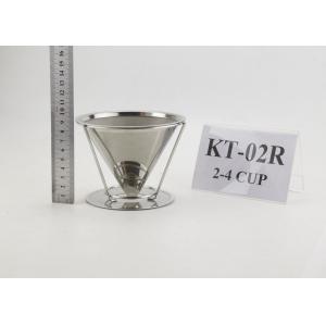 China Non Slip Handle Stainless Steel Pour Over Coffee Dripper With Silicone wholesale