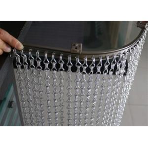 Paredes de cortina de alumínio personalizadas do metal do elo de corrente para o shopping 90x210cm