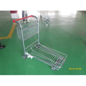 China Wire Metal Platform Warehouse Cage Trolleys 4 Swivel 5 Inch Wheel supplier