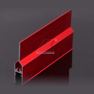 China Red Anodized Wardrobe Aluminium Profile RoHS Leakproof Antioxidant Sturdy supplier