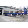 3 Axles 50 Tons ABS Braking System Low Flat Bed Semi Trailer For Machine