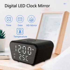 Iphone Use Qi Wireless Charging Alarm Clock FCC Approval Temperature  Display