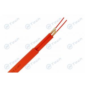 China Duplex Flat Fiber Optic Cable 2 Cores UL Fire Rated OFNR With 900μM Tight Buffer Fiber supplier