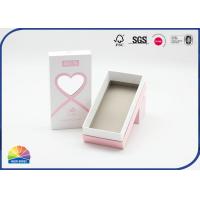 China Heart Shaped Window Iridescent Paper Rigid Gift Box Logo Embossing on sale