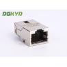 China PCB Mount shielded low profile single port RJ45 Ethernet connector Female cat5 jack wholesale