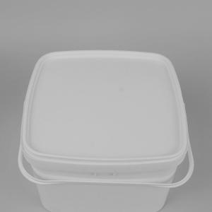 China ISO9001 Certification White Square Plastic Buckets 3 Liter wholesale