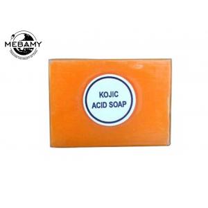 Natural Antibacterial Kojic Acid Soap Orange Skin Lightening For Face / Body
