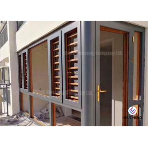 China Stable Casement Aluminium Glass Windows With Aluminum Burglar Mesh , Grid Net For Option supplier