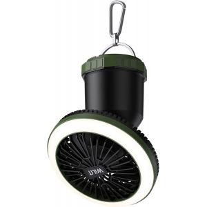 China Camping Fan with LED Light,  Fan with Hanging Hook Ceiling Fan for Tent Car Desk Outdoor Emergency Outage Hurricane supplier