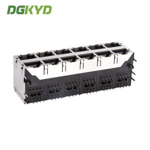 China KRJ-5921S2X6WDENL 2X6 RJ45 connector 8P8C no light strip shielded network port socket wholesale