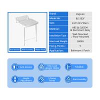 China Large Panel Wall Mounted Shower Seat / Folding Shower Bench Easy Install on sale