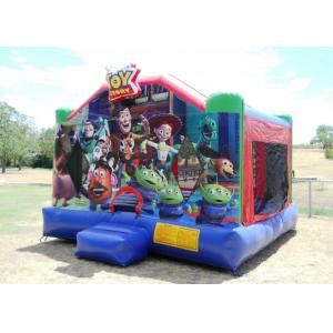 Cartoon Themed 0.55mm PVC Inflatable Bounce House / Indoor Jumping House