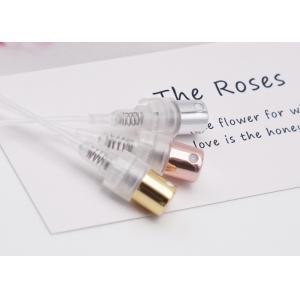 China Crimpless Rose Gold Perfume Spray Pump Aluminum Plastic With Collar For Bottles supplier