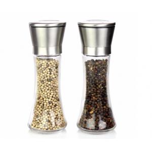 Transparant 80ml Glass Spice Containers  With Plastic Caps