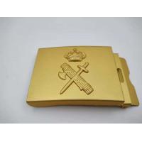 China Electroplating Annual Design Golden Army Belt Buckles on sale