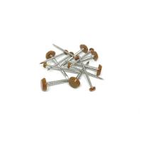 China Ral 8003 Brown Anti UV Plastic Head Pins & Nails For Roofing 2.0 / 3.0X40mm on sale