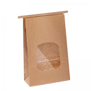 Biodegradable Brown Paper Bags Without Handles Compostable For Coffee Bean