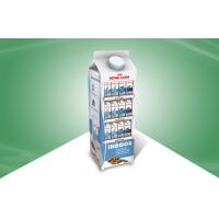 China Milk - Carton - Shape Cardboard Display Racks Floor Display Stand for Milk on sale
