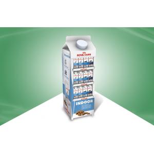 China Milk - Carton - Shape Cardboard Display Racks Floor Display Stand for Milk supplier
