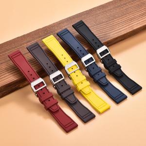 JUELONG 2023 New Stock Quick Release FKM Watch Band Fluororubber Textured Watch Strap 20mm 21mm 22mm With Folding Buckle