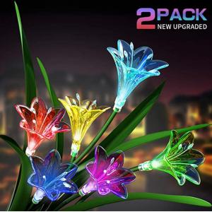 Ip44 1.2V Lily Solar Garden Stake Lights