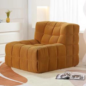 China Waffle Type Brown Corduroy Armchair Recliner Contemporary Velvet supplier
