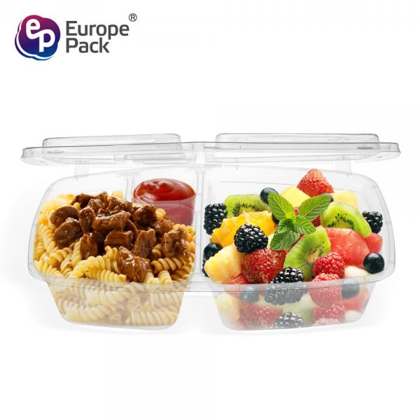 PP packaging box plastic box take-out food box 2 compartments