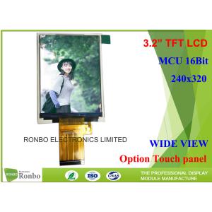 China TN TFT LCD Display 3.2'' 240 X 320 MCU 16 Bit Interface IC ILI9341V FPC 40 Pin wholesale