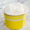 6 Oz Yellow Paper Ice Cream Cups Impermeable Eco - Friendly With Dorm Lid