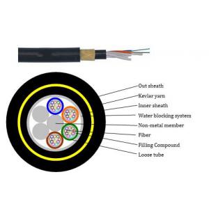 Double Sheath Kevlar Yarn Reinforce ADSS Fiber Optic Cable ROHS UL CE Approval