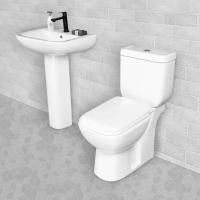 China Indoor Bathroom Sanitary Ware Ceramic Toilet And Basin Combo Set on sale