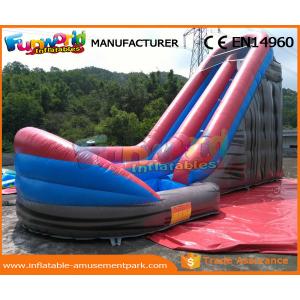 CE Inflatable Wet Slide Grey 0.55MM PVC Tarpaulin Inflatable Slide With Pool