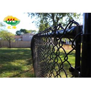 Galvanized Steel Chain Link Fence Fabric 11.5 Gauge Mesh Size 2.375 Inch