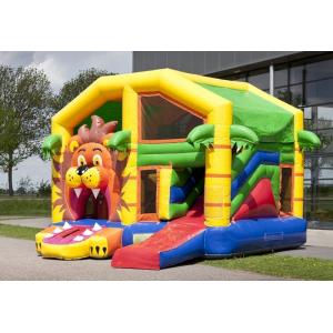 China Jumper Lion Bounce House Combo With Roof / Mutiplay Overdekt Leeuw Toddler Bouncy Castle supplier