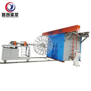 China Biaxial  Automatic Rotational Moulding Machine With Heating Oven supplier