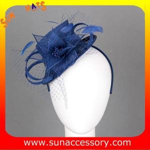 China 0914 fashion navy  sinamay fascinators caps for ladies  ,Fancy Sinamay fascinator  from Sun Accessory supplier