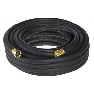 ID 5/8" Contractor Garden Rubber Water Hose with Brass fittings , 25' 50' 75' 100' Length