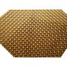 Gold Color Architectural Wire Mesh, Crimped Flat Wire Screen Mesh 6mm Aperture