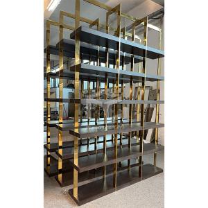 China OEM Gold Clothing Shop Display Rack Retail Nesting Table Clothes Shelving supplier