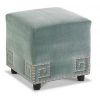 China Velvet Fabric Home Goods Square Ottoman Stool / Ottomans Furniture on sale