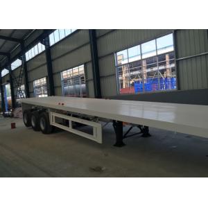 China Flatbed Semi Trailer Truck 3 Axles Container Carrying Heavy Equipment Trailer supplier
